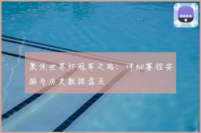 聚焦世界杯冠军之路：详细赛程安排与历史数据盘点